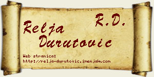Relja Durutović vizit kartica